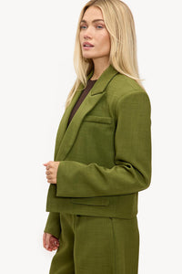 Blazer Cropped - Donkergroen