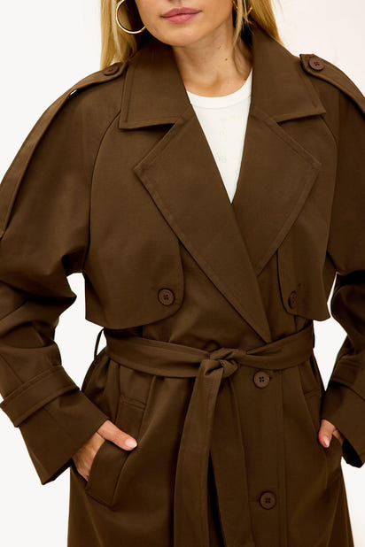 Trenchcoat - Donkerbruin